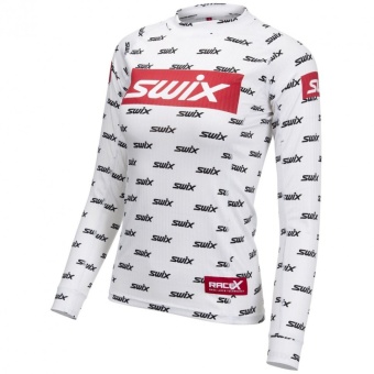 Футболка SWIX RaceX LS LE женская, белый лого