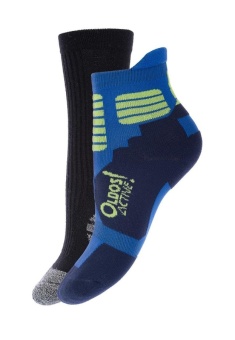 Носки OLDOS Lons 2 пары, черный/синий, черный/голубой 