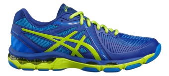 Кроссовки волейбольные ASICS GEL-NETBURNER BALLISTIC, синий/зеленый/голубой