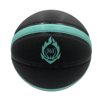 Мяч баскетбольный 361° №7, черный/бирюзовый