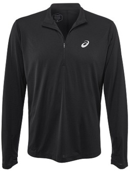 Футболка ASICS SILVER LS 1/2 ZIP TOP, черный