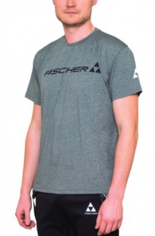 Футболка FISCHER LOGO унисекс, серый
