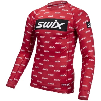 Футболка SWIX RaceX LS LE мужская, красный лого