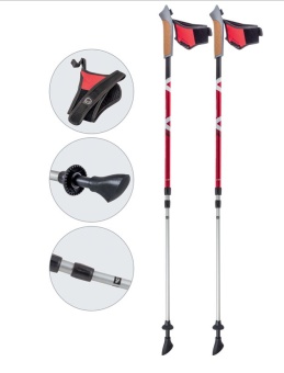 Палки для скандинавской ходьбы ECOS B015 RED