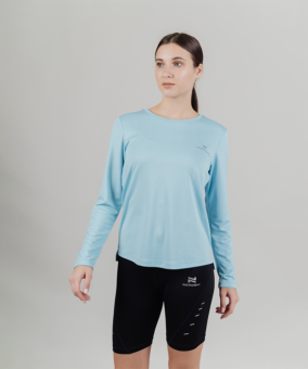 Футболка NORDSKI RUN LS Blue Sky W длинный рукав, женская, голубой