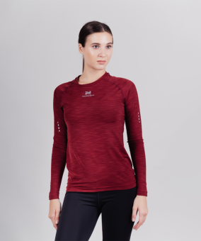 Футболка NORDSKI PRO LS Ruby W длинный рукав, женская, рубиновый  