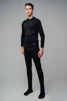 Белье NORDSKI JR ACTIVE PRO WS (рубашка, рейтузы) в/защ..детское, черный